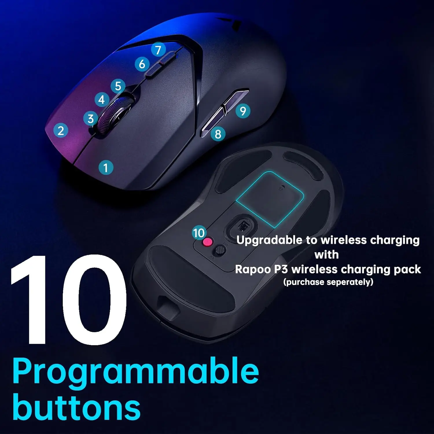 

Rapoo VT9Pro Wireless Gaming Mouse - Esports Grade Performance Gaming Mice, PAW 3398 Sensor, 26000 DPI, 1ms Response Time