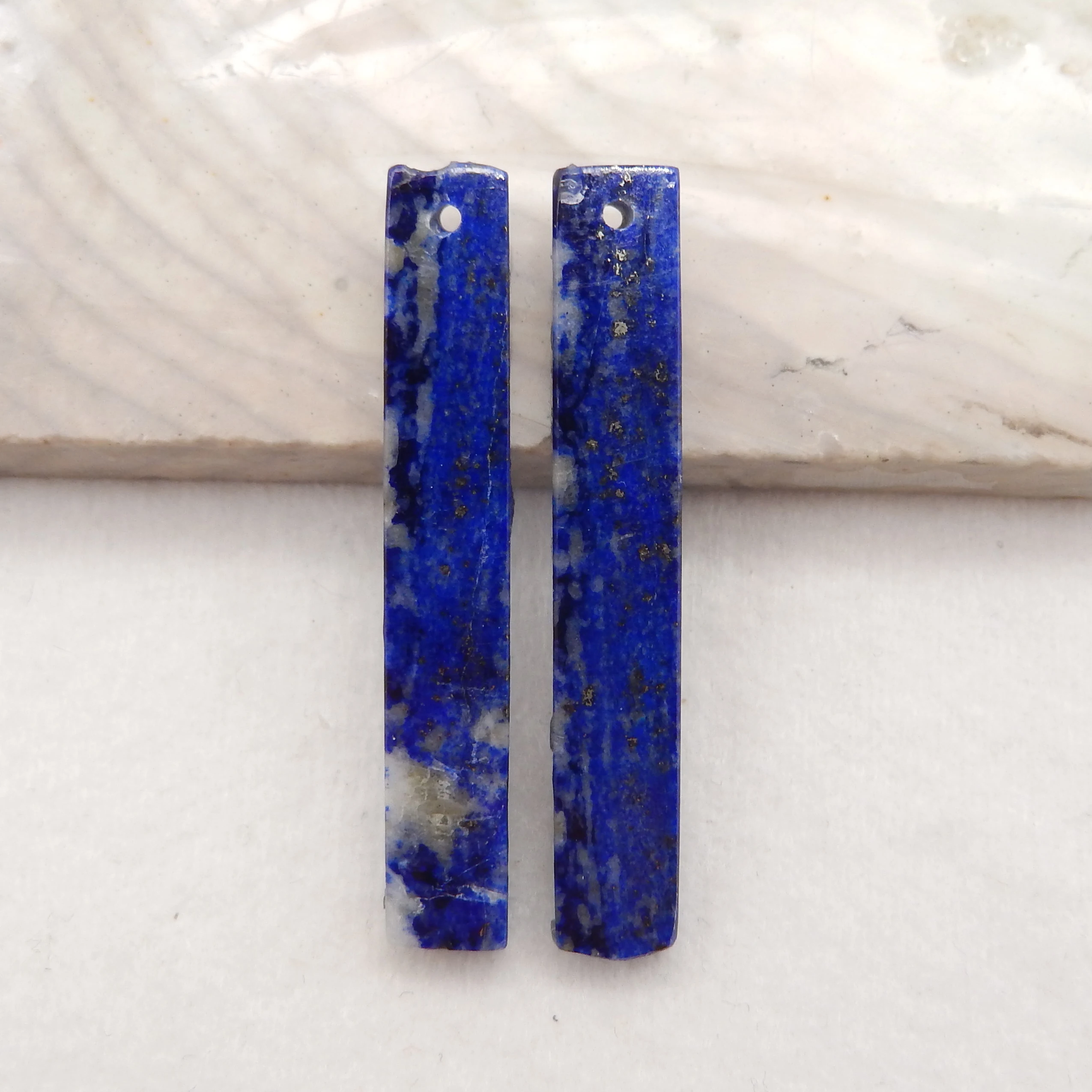 

Natural Lapis Lazuli Rectangle Earrings Beads For Women Jewelry Making , Fashion DIY Earring Semiprecious Stone