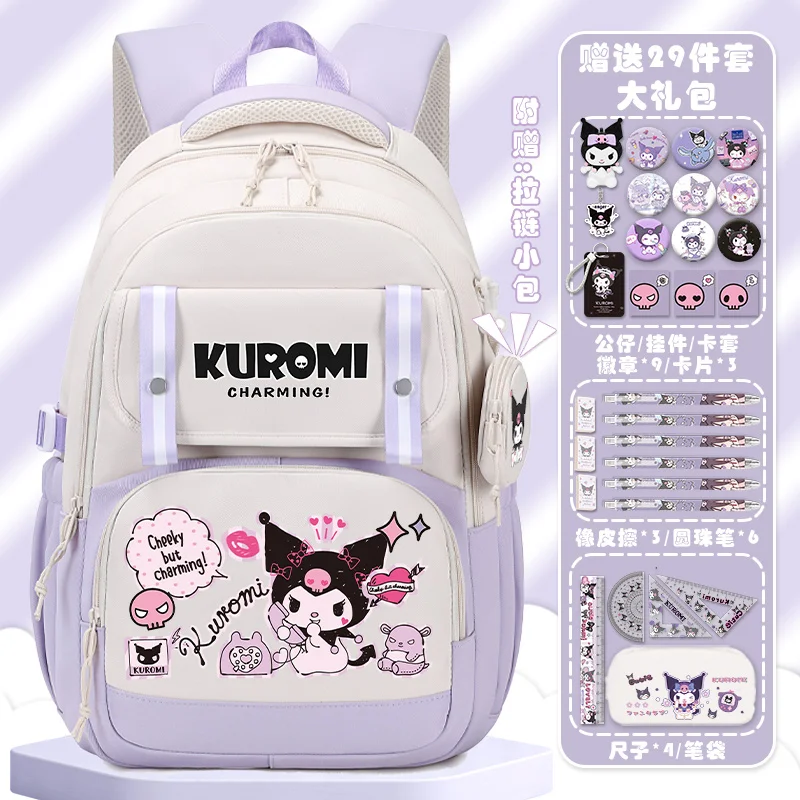 Nieuwe Sanrio Clow M Student Schooltas Kinderen Cartoon Campus Grote Capaciteit Ruggengraat Bescherming Lichtgewicht Dubbele Schouder Rugzak