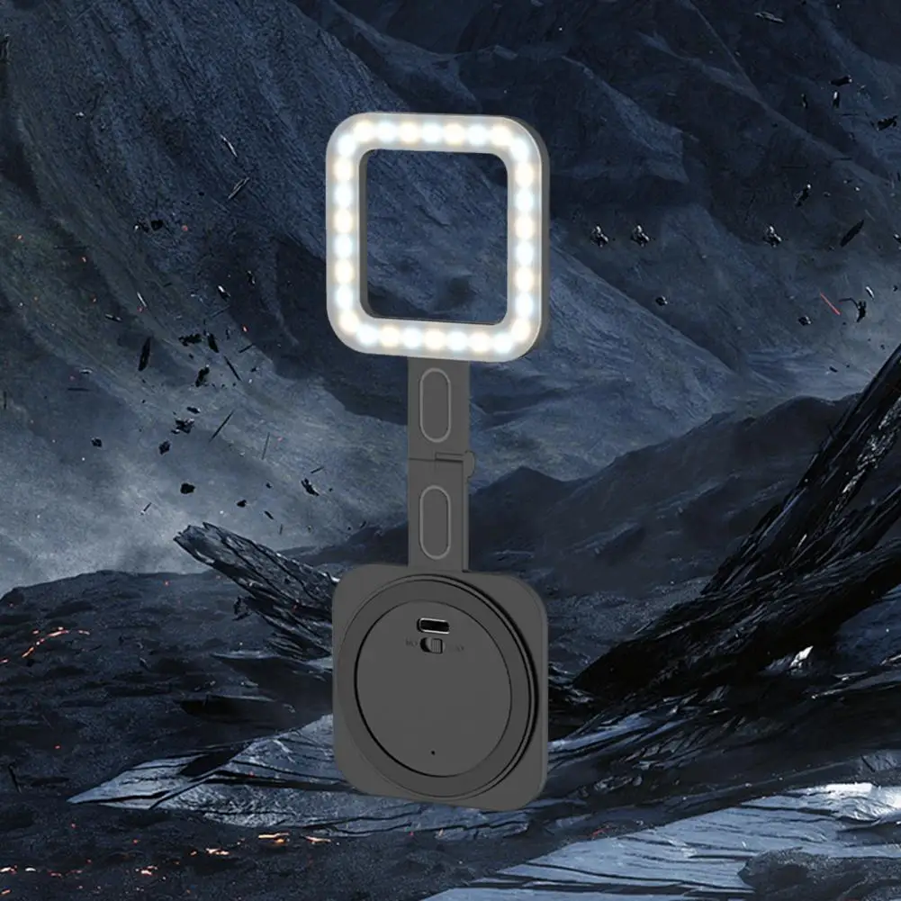 Mini Selfie Ring Light Portable Magnetic Led Fill Light with Touch Control Foldable Design for Cell Phones Pocket Size