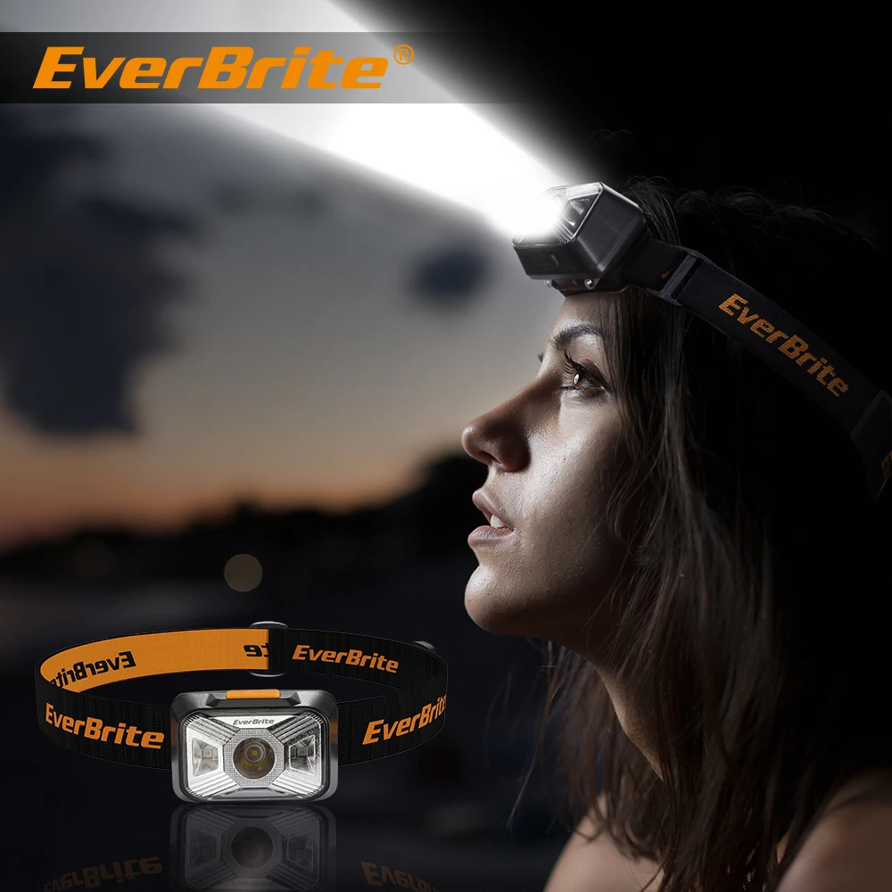 EverBrite 4 Modes Rechargeable Headlamp Portable Working LED Light Fishing Camping Head Light Headlight Flashlight Torch