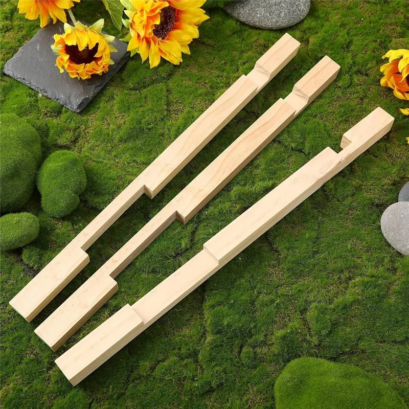 AT02-Beekeeping Essentials: Wooden 6 Pack Beehive Entrance Reducer For 10 Frame Hive With 2 Opening Sizes