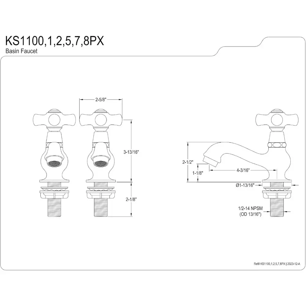 Heritage Basin Tap Faucet, 4.38 x 2.5 x 1.88  Polished Chrome Rotating quick opening household multifunctional basin faucet