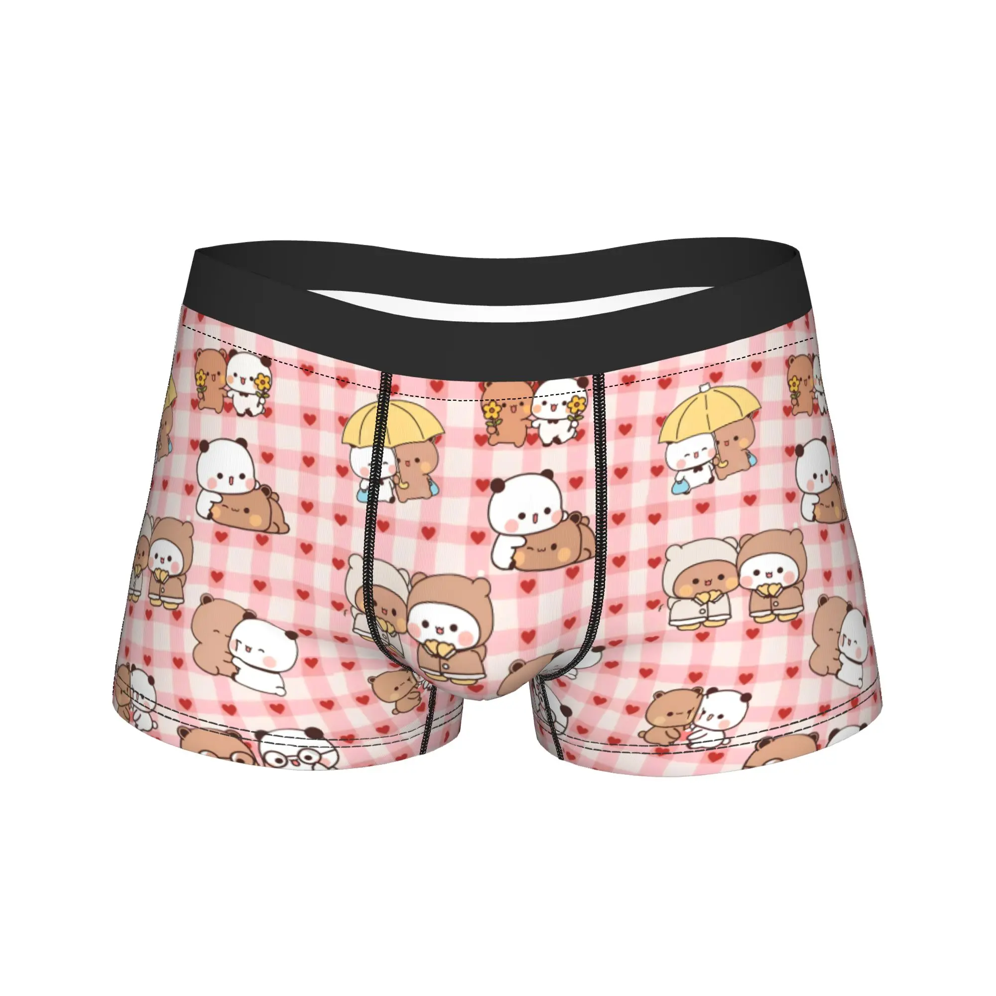 

Bubu Dudu Cute Panda Cartoon Bear Underwear Male Underpants Custom Elastic Boxershorts High Quality Boxer Brief Plus Size