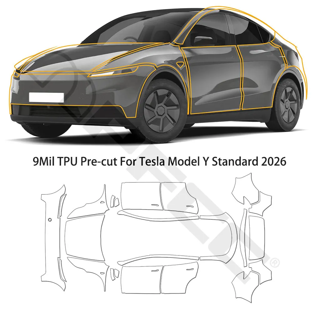 

For Tesla Model Y Standard 2026 8.5Mil Precut PPF Full Vehicle Paint Protection Film TPU PPF Film Clear Bra Car Accessories