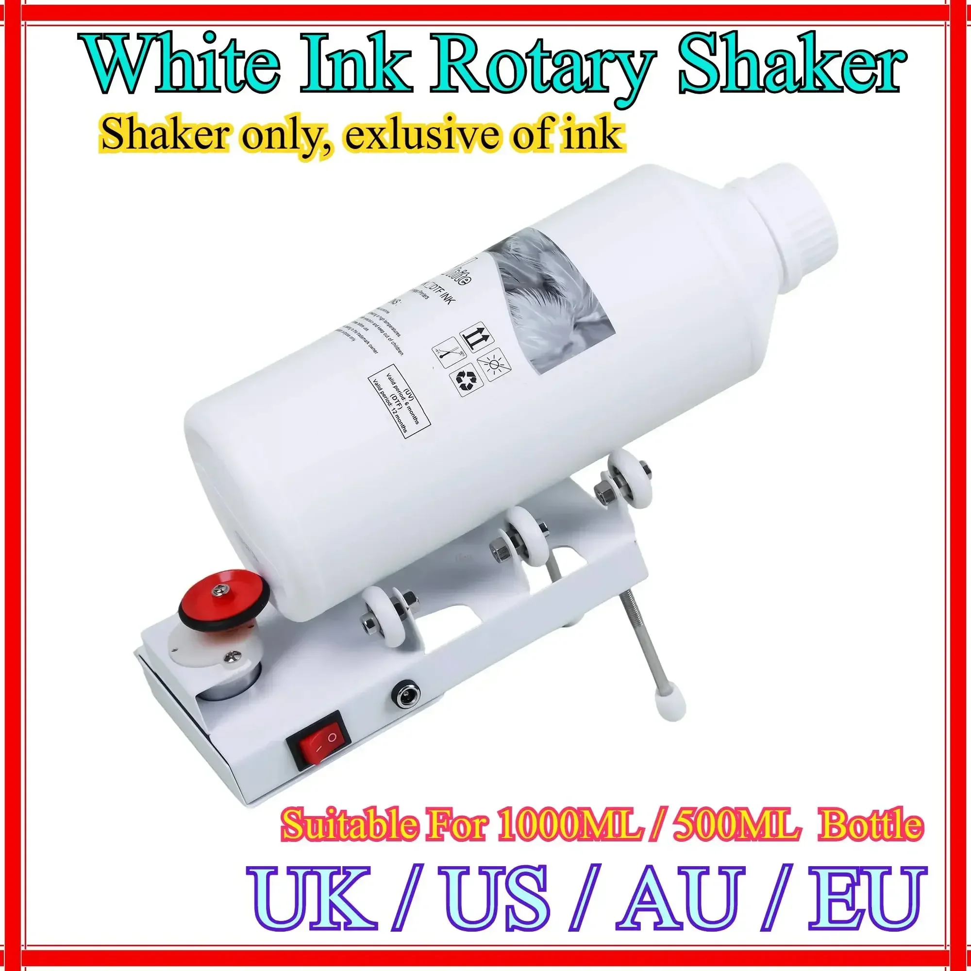 DTF Ink Stirrer Shaker Printer Ink Rotator Device Kit Rolling Machine Prevent White Ink Deposition DTG UV White Ink Shaker Tool