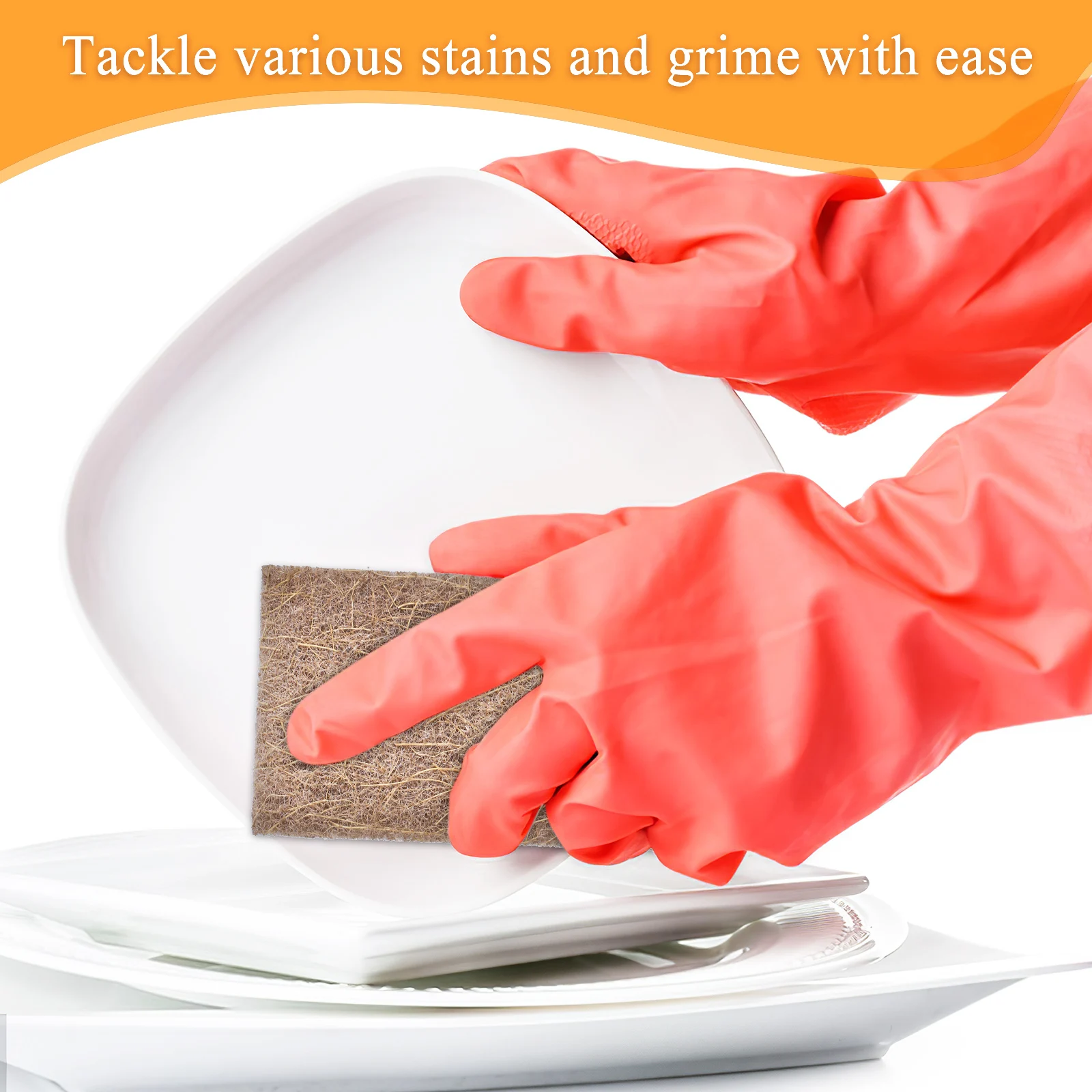 

12 Pcs Coconut Fiber Wood Pulp Sponge Kitchen Cleaning Tools Absorbent Reusable Scrub Sponges for Dishes Household Daily Use