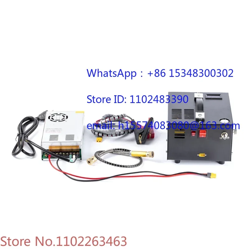 Portable 12V DC Electric Pcp Air Compressor 4500psi with 110v/220v power supply