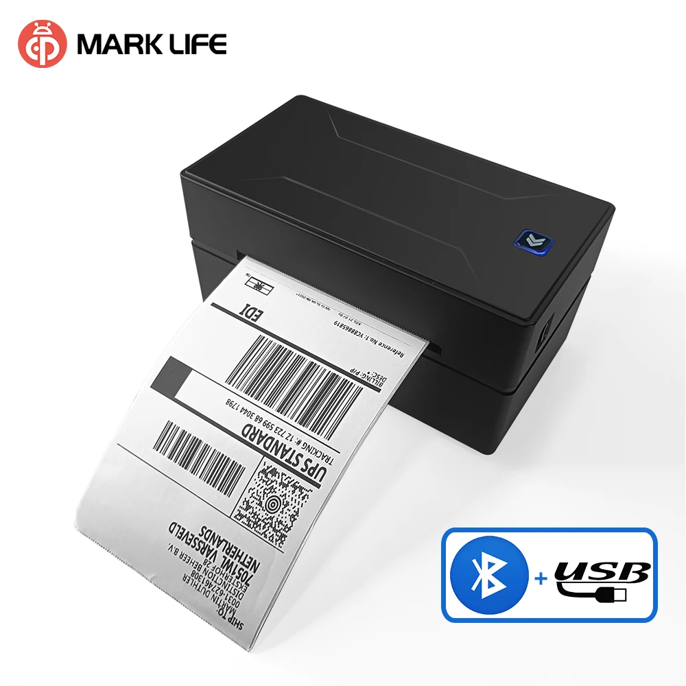 High Performance Marklife D100 4inch Desktop Thermal Barcode Printer Usb Label Printer Barcode Printing Machine