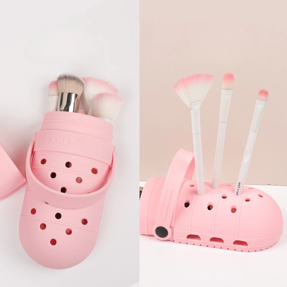 Creative Multifunctional Silicone Makeup Tool Storage Portable Makeup Pen Storage Rack Cosmetic Brush Holder Vanity Desk view 4