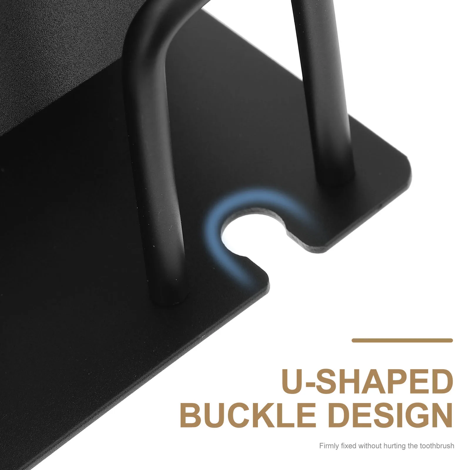 

Wall Mounted Toothbrush Holder Rack Organizer Space Aluminum Rust Proof Bathroom Sink Stand Self Shelf Home Essentials