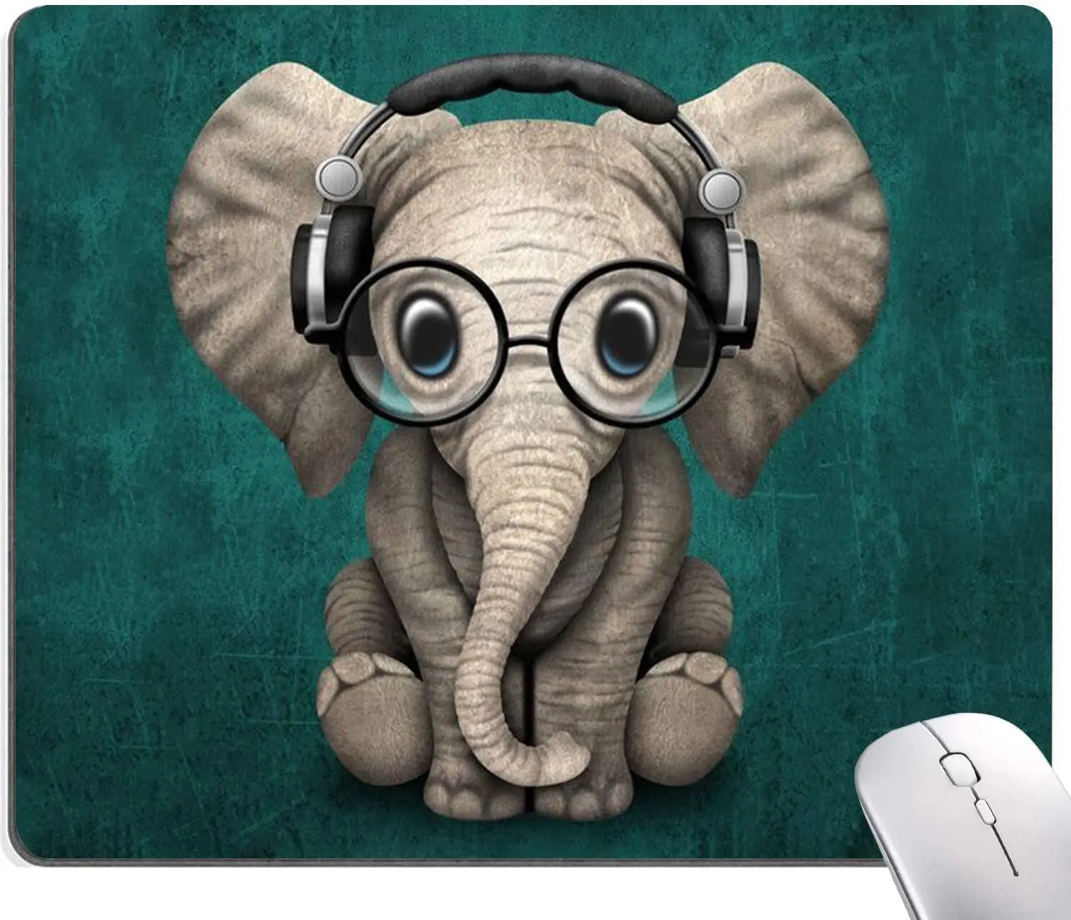 Computer Cute Elephant Mouse Pad Premium-Textured Mousepad Waterproof Mouse Mat Non-Slip Rubber Base Mouse Pad for Office Laptop