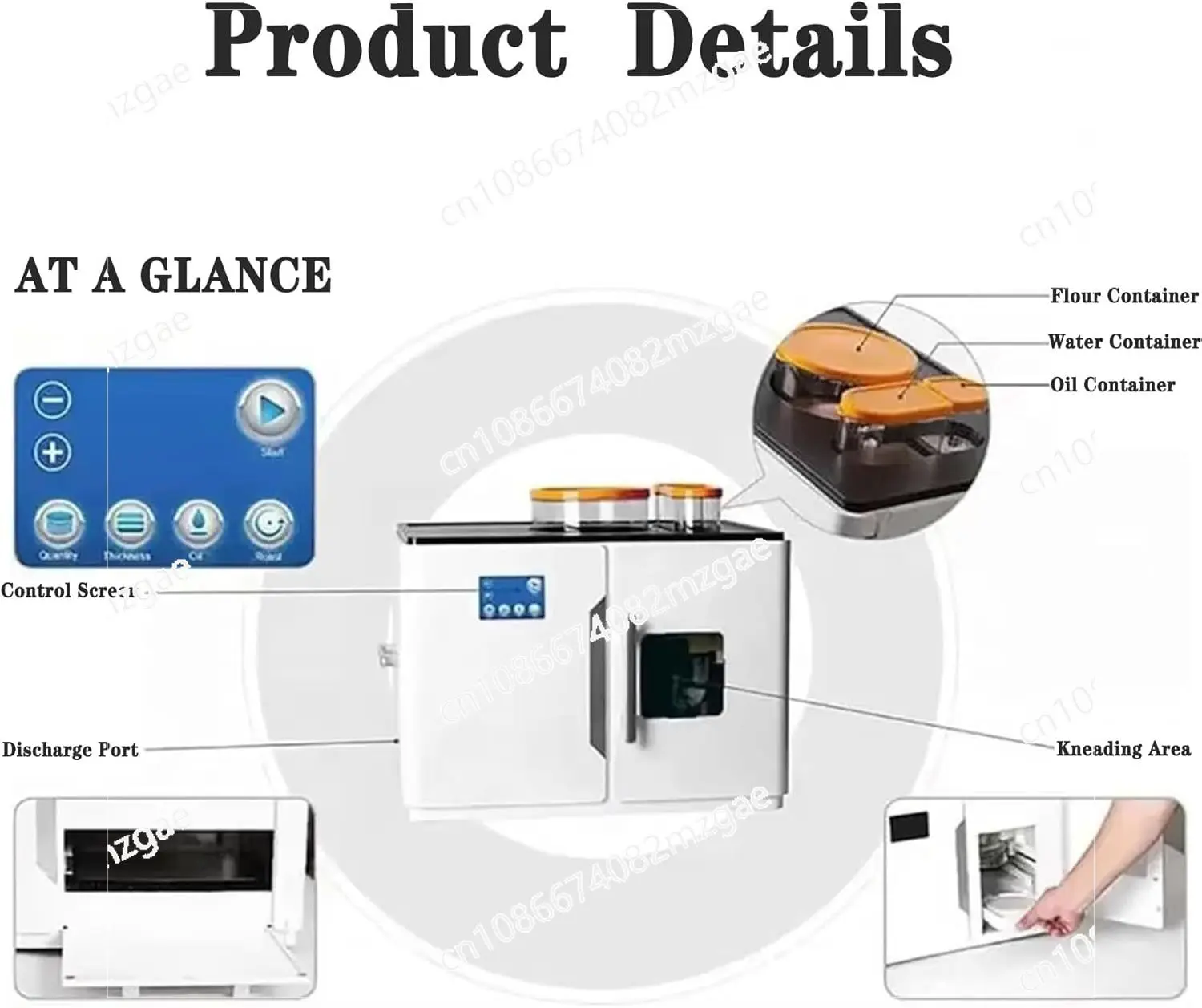 Fully Automatic Electric Roti Maker for Home Use, Tortilla Pancake Crepe Flatbread Machine with Non-Stick Plate