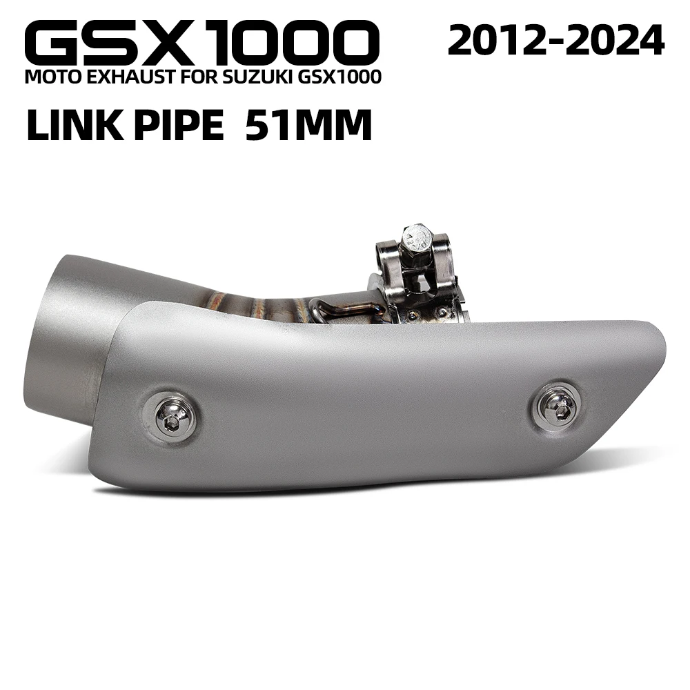 gsxr1000-排気管スズキ-gsxr1000-gsx-r1000-2012-2026-オートバイ排気-51-ミリメートルインターフェースミドルリンクパイプバイクキット
