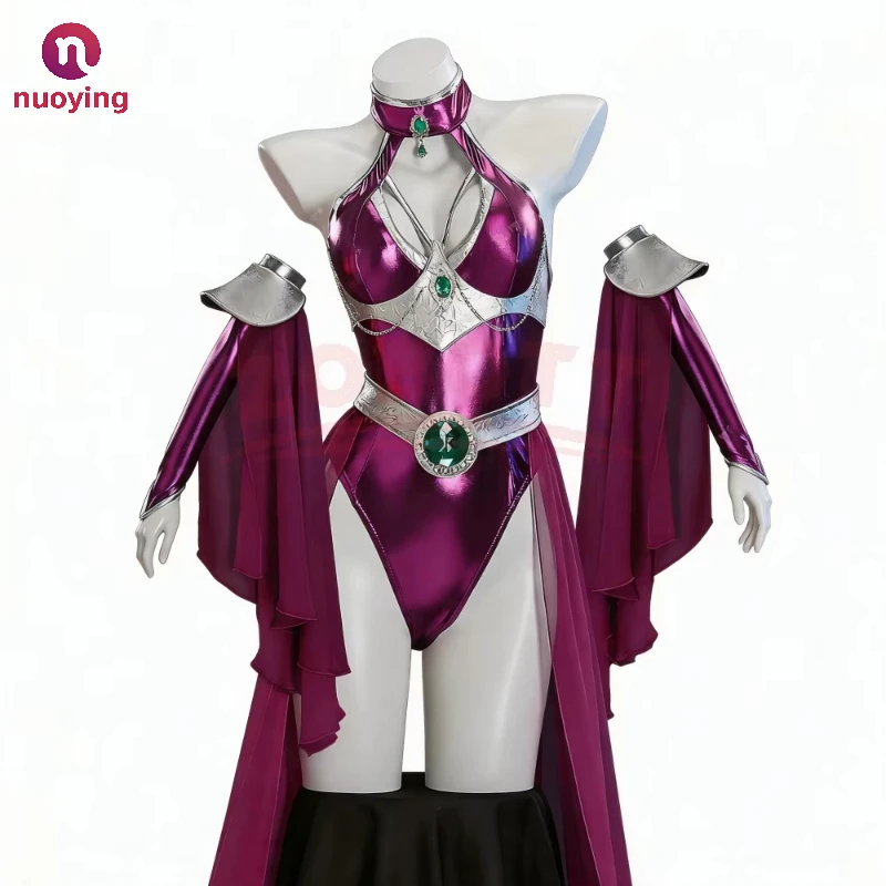Combinaison violette pour femme, costume de cosplay sur le thème de l'anime, idéal pour Halloween, carnaval, fête, jeu de rôle, spectacle sur scène.