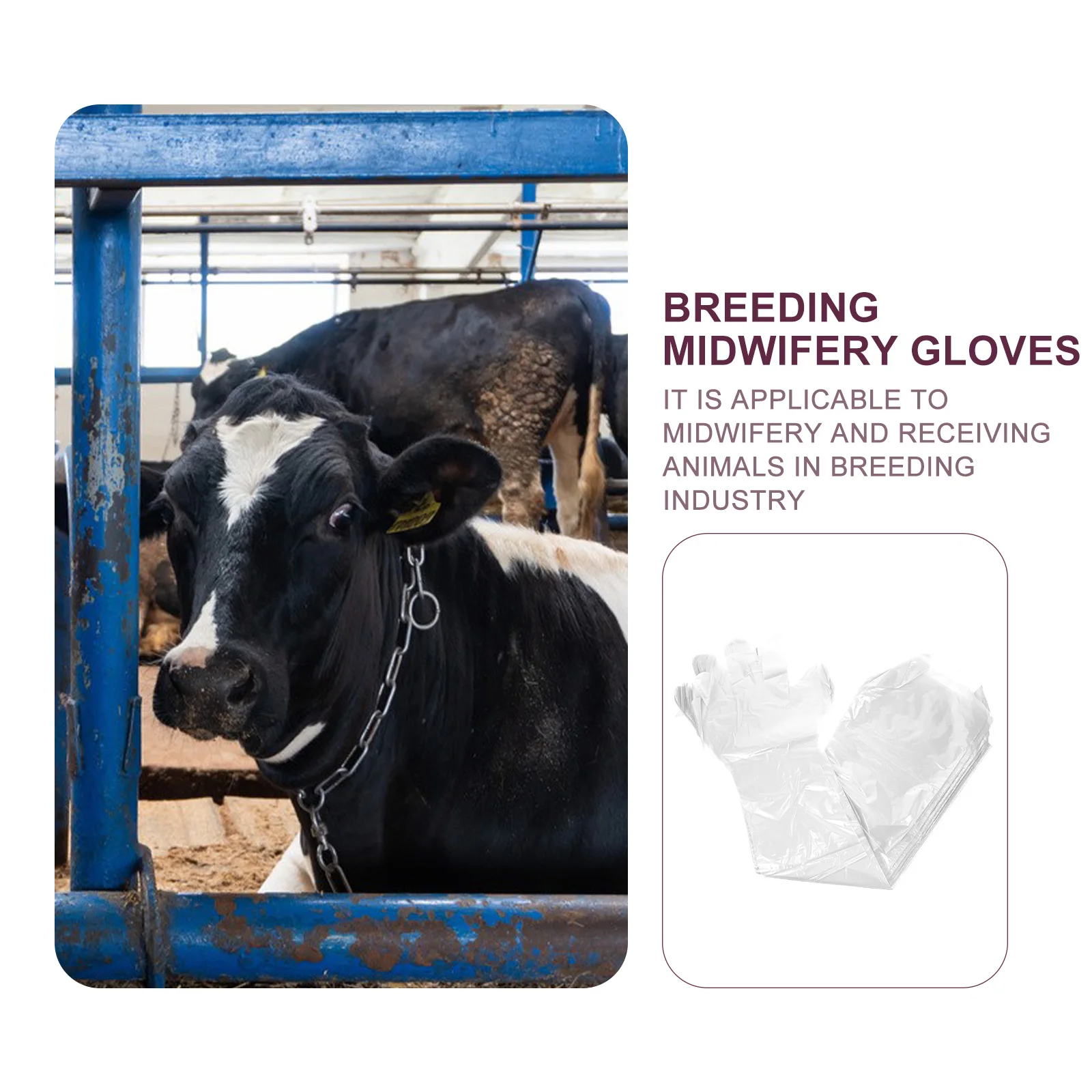 

50 Pcs Baby Delivery Gloves Animal Bulk Veterinary Protective Single Use Midwifery or Plastic