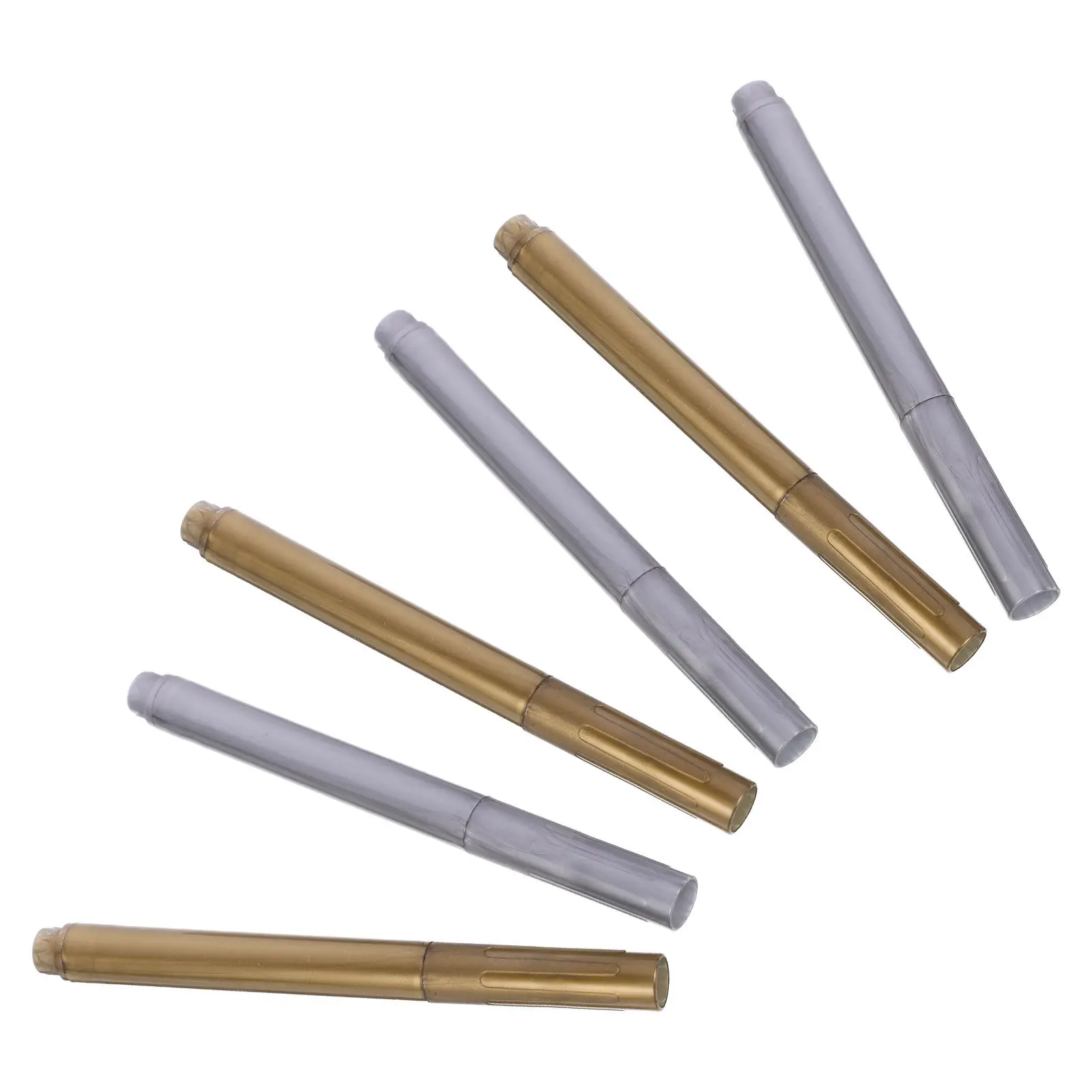 

6Pcs Plastic Paint Marker Pens Fine Point PP Markers for Scrapbooking Wine Glass Stone Fabric Drawing Art Projects