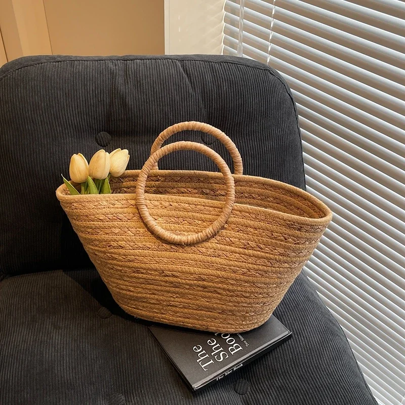 

Весенняя новая соломенная тканая сумка на плечо, соломенная тканая женская сумка большой вместимости, распродажа, 2025, брендовые универсальные лоскутные сумки на плечо