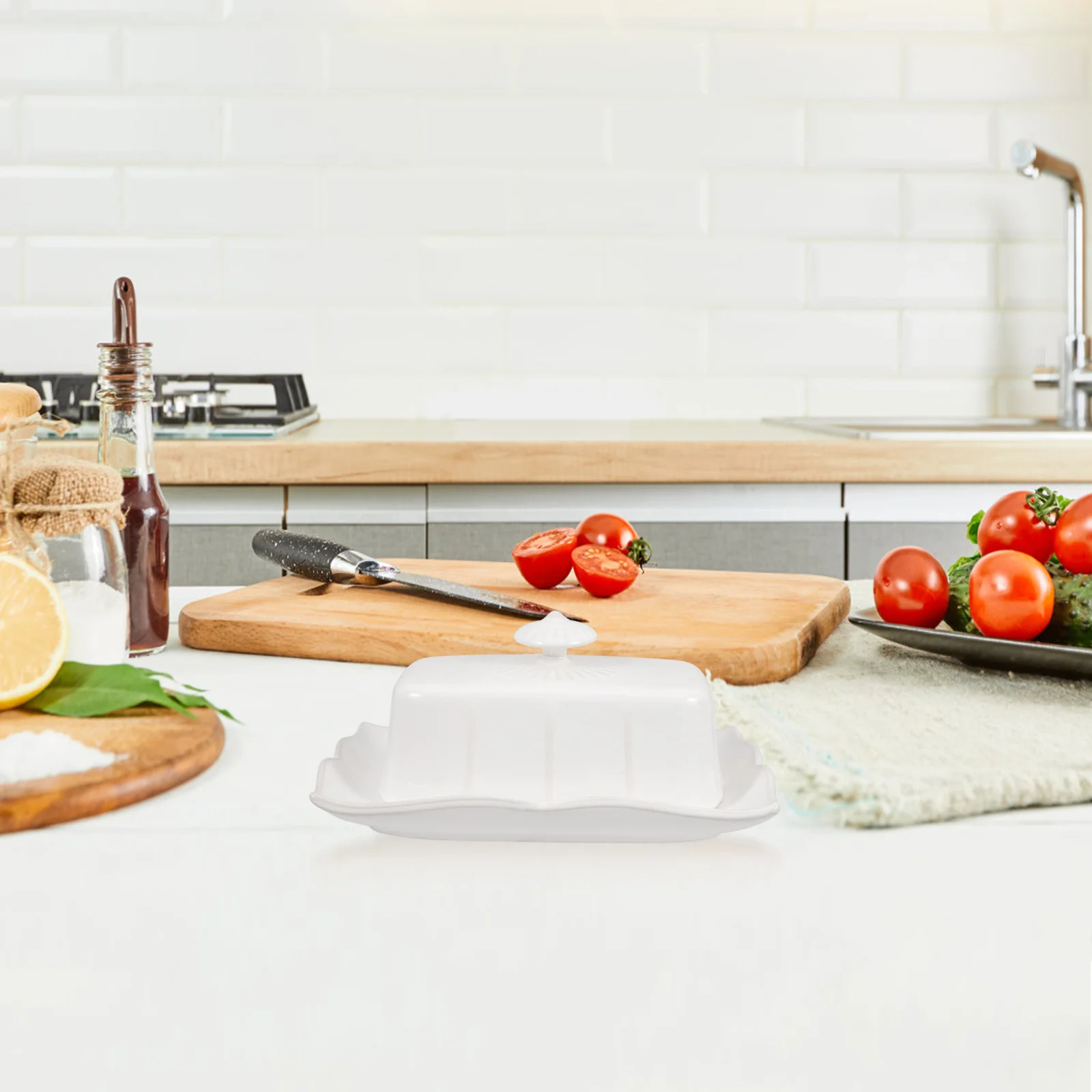 طبق زبدة السيراميك خمر نمط كونترتوب حارس صندوق جيد الختم قابلة لإعادة الاستخدام آمنة مناسبة حجم حاوية الزبدة #6