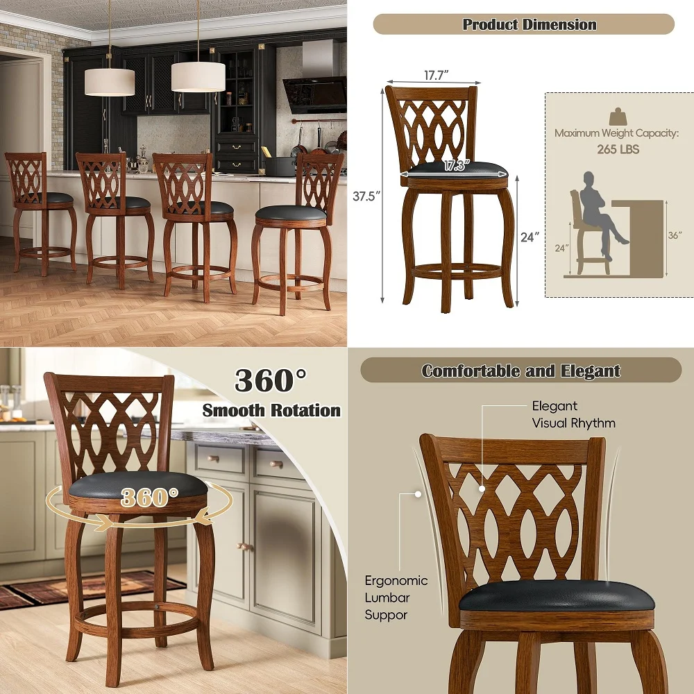 

Height Bar Stools,SandColored Linen Comfort Fabric Bar Stool Set of 3360 Swivel Counter Height Stools Solid Wood Legs,27 Barsto