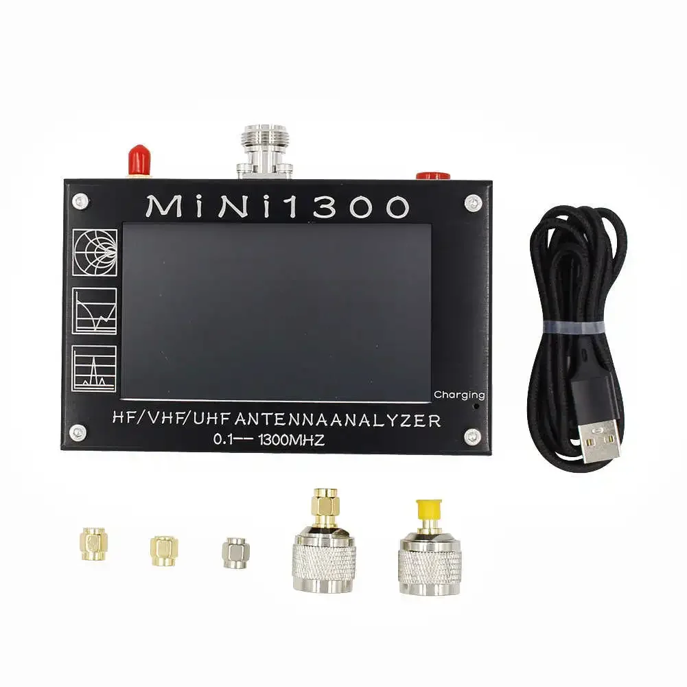 Mini1300 Full Band 4.3 Inch Touch Screen Vector VNA Antenna Analyzer 0.1-1300MHz