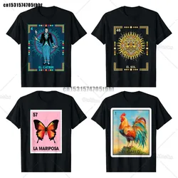 El Gallo Mexican Lottery Bingo Game Traditional Rooster Card T-Shirt