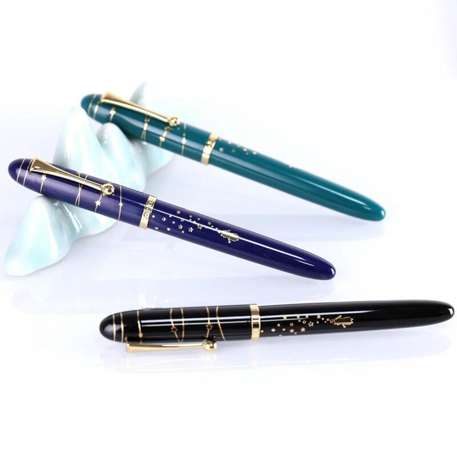 

LORELEI L07 Metal Fountain Pen SCHMIDT Nib EF 0.38mm with Converter school supplies office business writing ink pen gifts pens