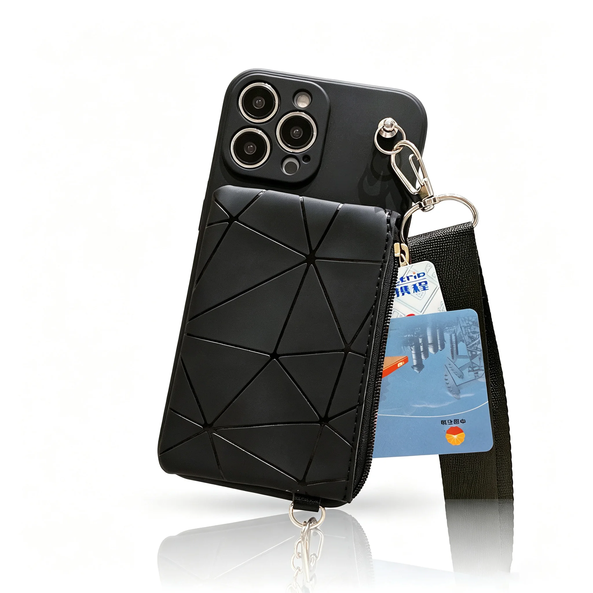 For Samsung Galaxy A13 A14 A03 A04 A23 A32 A23 A33 A52 A72 A34 A24 A54 A73 Geometric PU Leather Wallet Case With Rope
