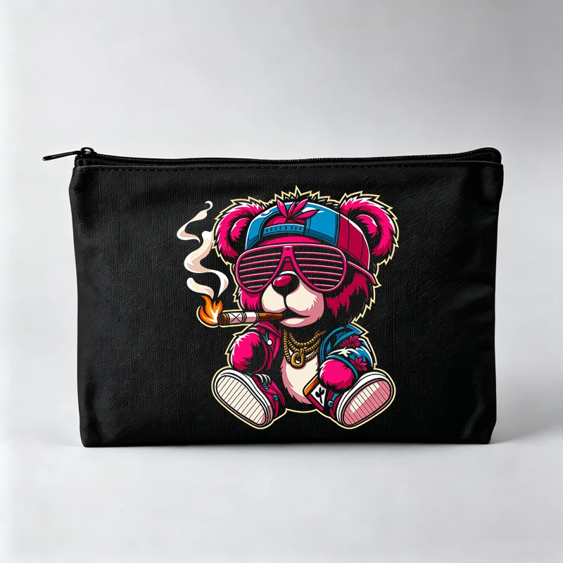 Women's Animal Graphic Makeup Bag, Streetwear Style Cosmetic Pouch for Casual Use