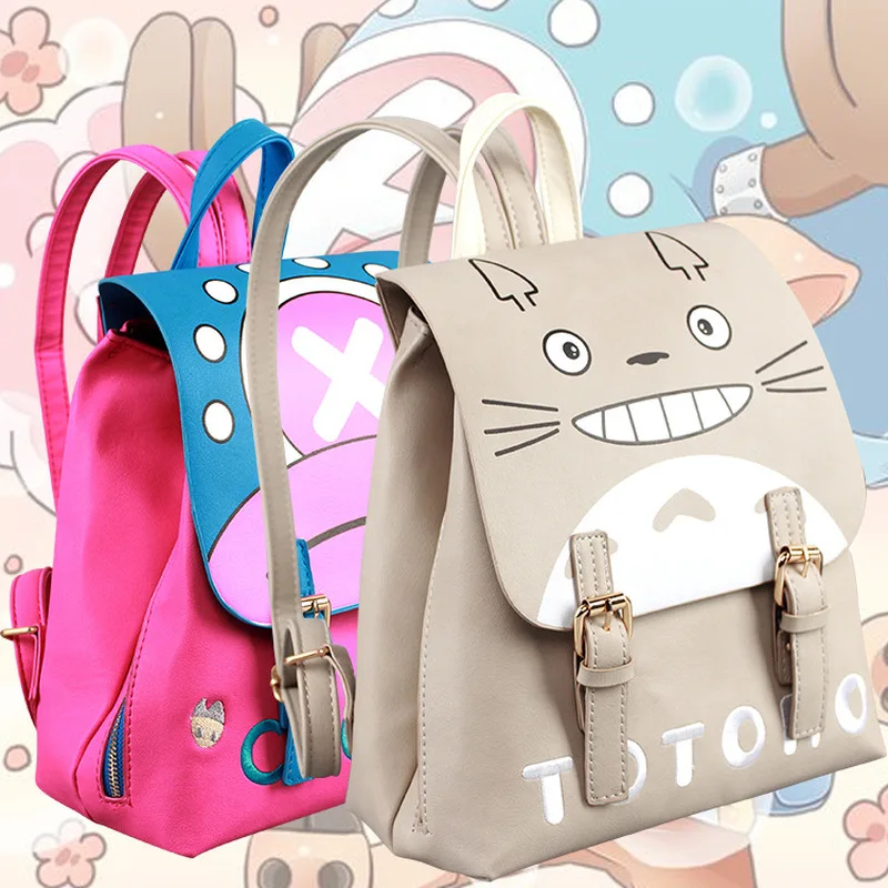 Anime One Piece Tony Tony Chopper Totoro Manga Student School Bag Backpack Shoulder Bag Cosplay Anime Peripherals