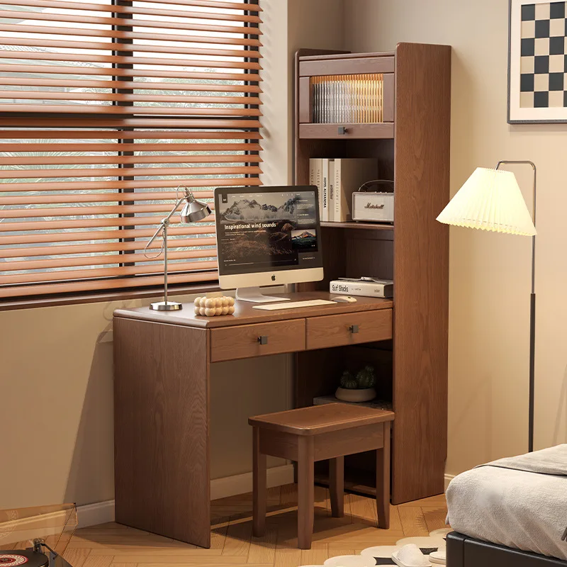 

Customizable solid wood medieval desk bookcase integrated modern simplicity