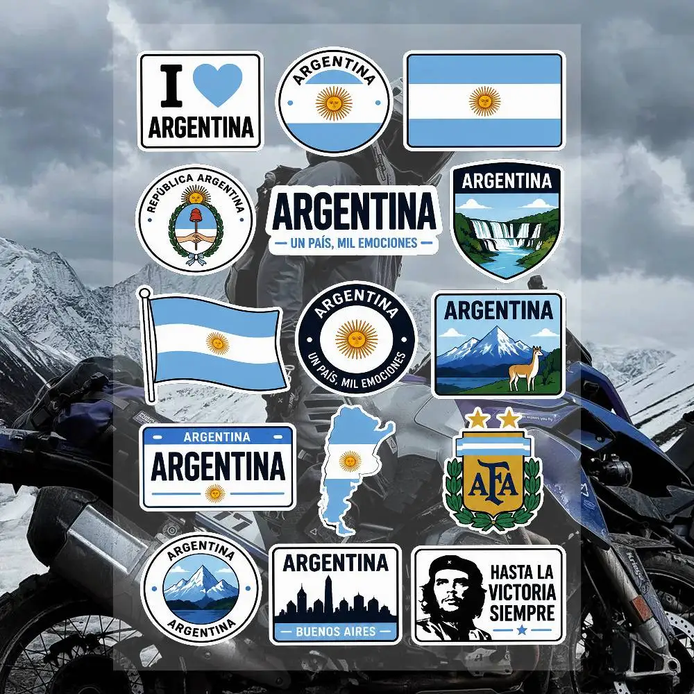 A-Flag Of Argentina Stickers Waterproof Vinyl Decals For Car Motorcycle Helmet Laptop Skateboard