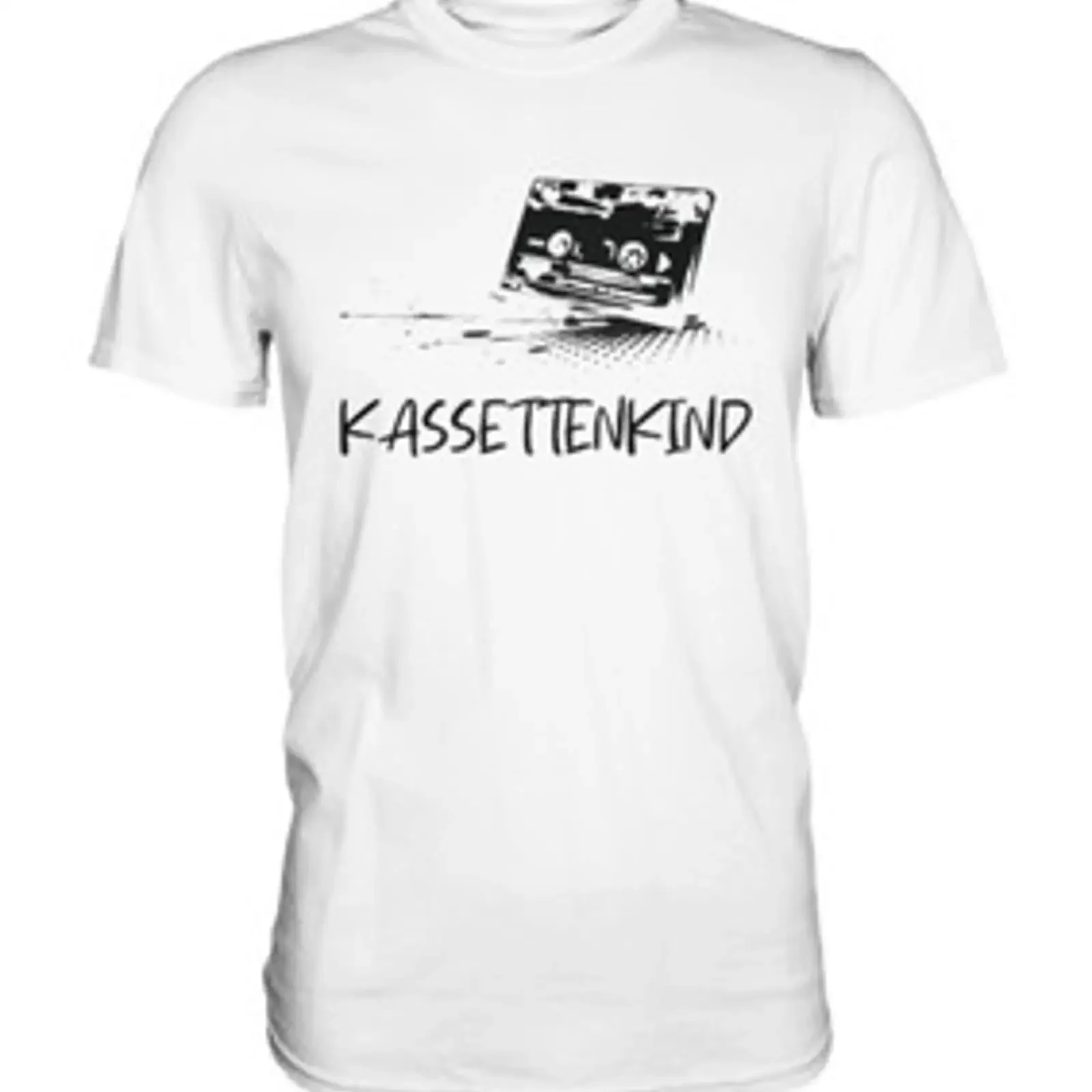 T-shirt Kassettenkind rétro, cassette, années 80, années 90, musique, fête à thème, nostalgie, vintage, streetwear délavé, haut pour tous les jours