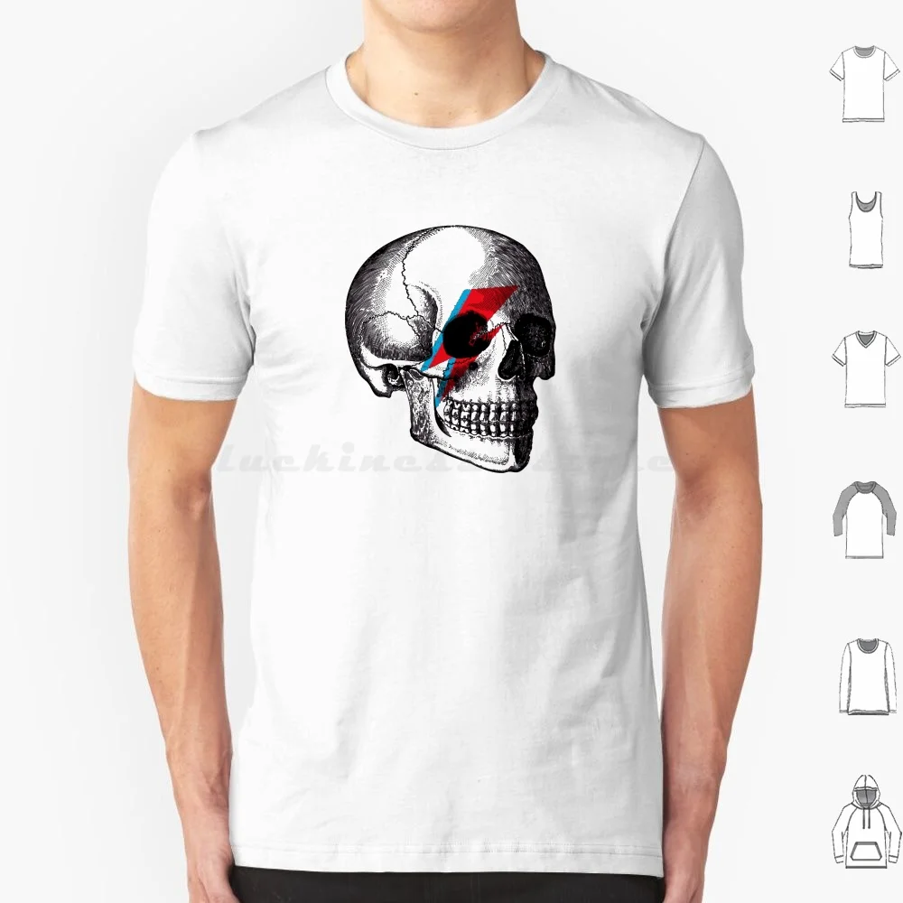 The Glam Rock T Shirt Big Size 100% Cotton Queen T Rex Sweet Skull Starman Aladdin Sane Glam Electric Light Orchestra Glam