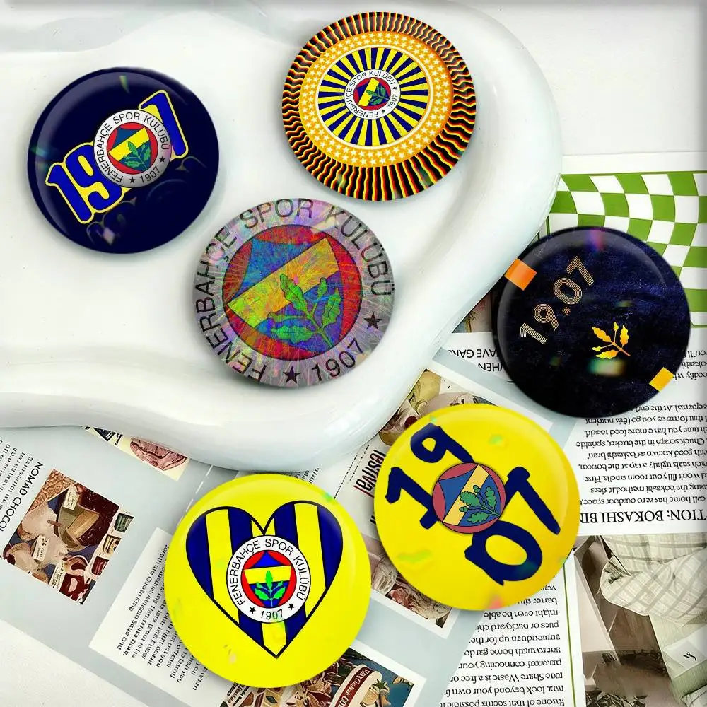 

Turkey F-FenerbahceS-E Badges 25 32 44 58 75 mm Round Fans Collect Friends Gifts Brooch Souvenir