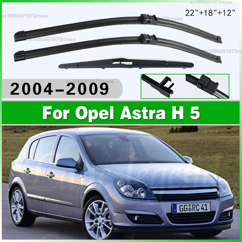 1 Satz Front- und Heckscheibenwischerblätter für Opel Astra H 5-Türer 2004-2009 2005 2006 2007 2008 Zubehör