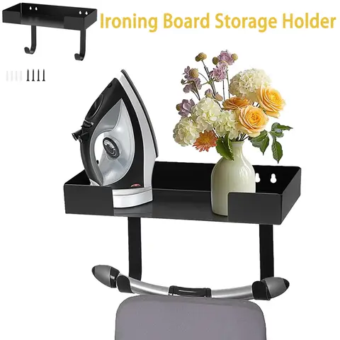 Supporto per asse da stiro Supporto da parete per asse da stiro Appendiabiti per asse da stiro in acciaio inossidabile Forniture per riporre oggetti multiuso