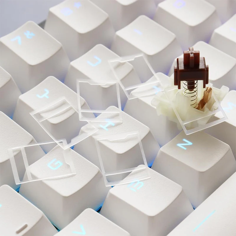 120Pcs/set Clear White Switch Film HTV PC For Cherry Keyboard Shaft Mechanical Keyboard Inter Axle Shaft Film