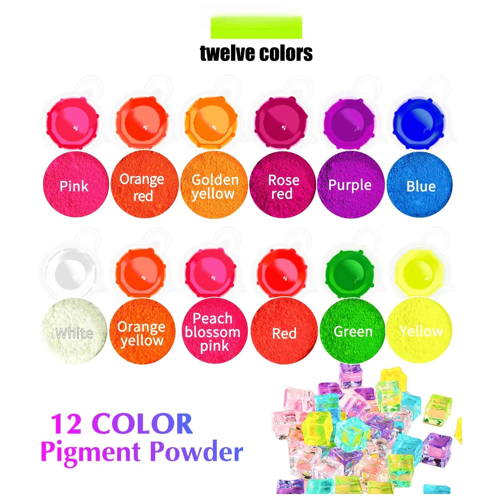 Fluorescent Powder/Neon Resin Dye, 6 Colors, 20ml, Two Combination Colors Can Be Chosen, Suitable for Epoxy Resin, Candle Coloring, Neon Color Pigments, Ideal for DIY Crafts, Jewelry Making, Christmas Gift Choice