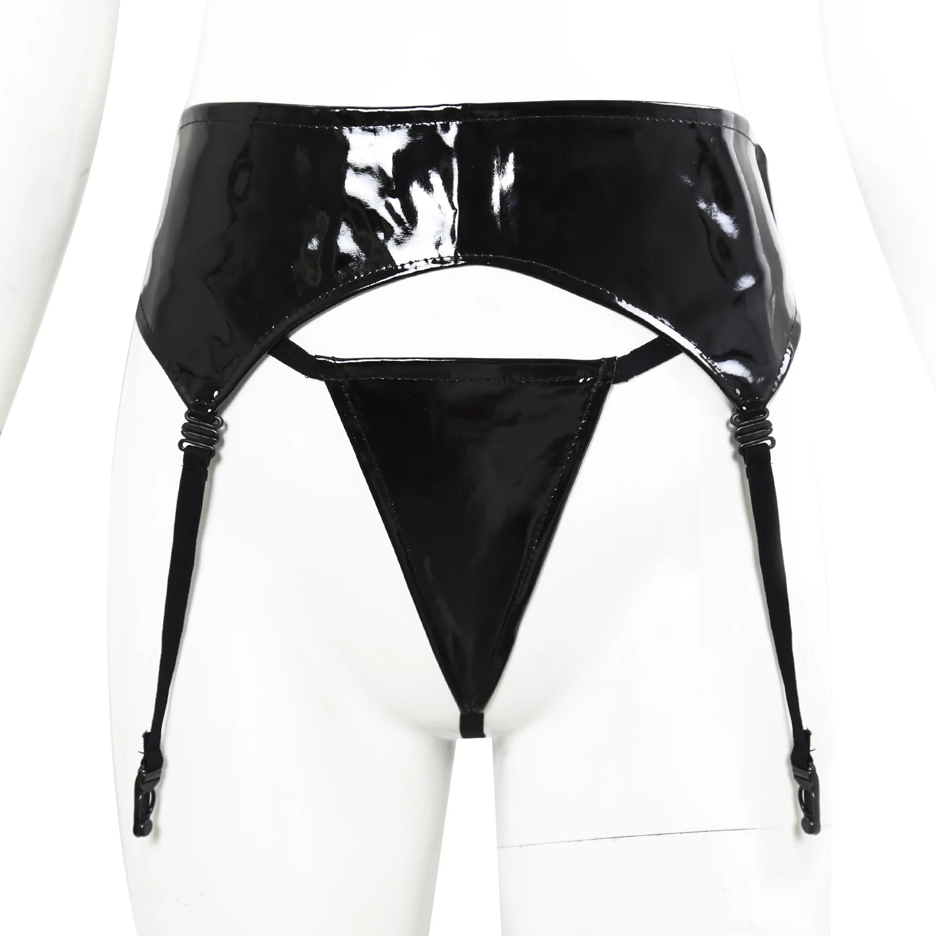 Reggicalze in pelle verniciata per giocattoli sessuali più donne sexy perizoma sexy