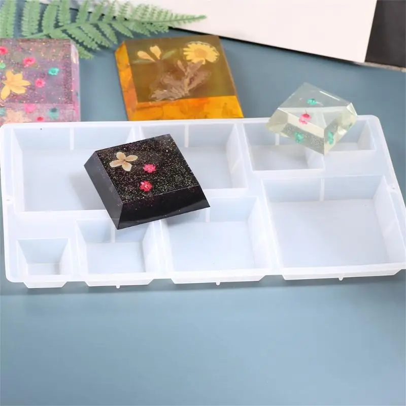 

Reusable Geometric Silicone Mold Set For DIY Crafts Multiple Sizes Temperature Resistant Smooth Demolding