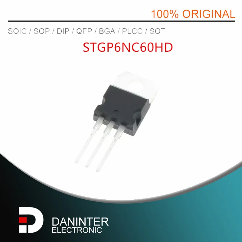 10Pcs/Lot   STGP6NC60HD GP6NC60HD STGP6NC60   TO-220