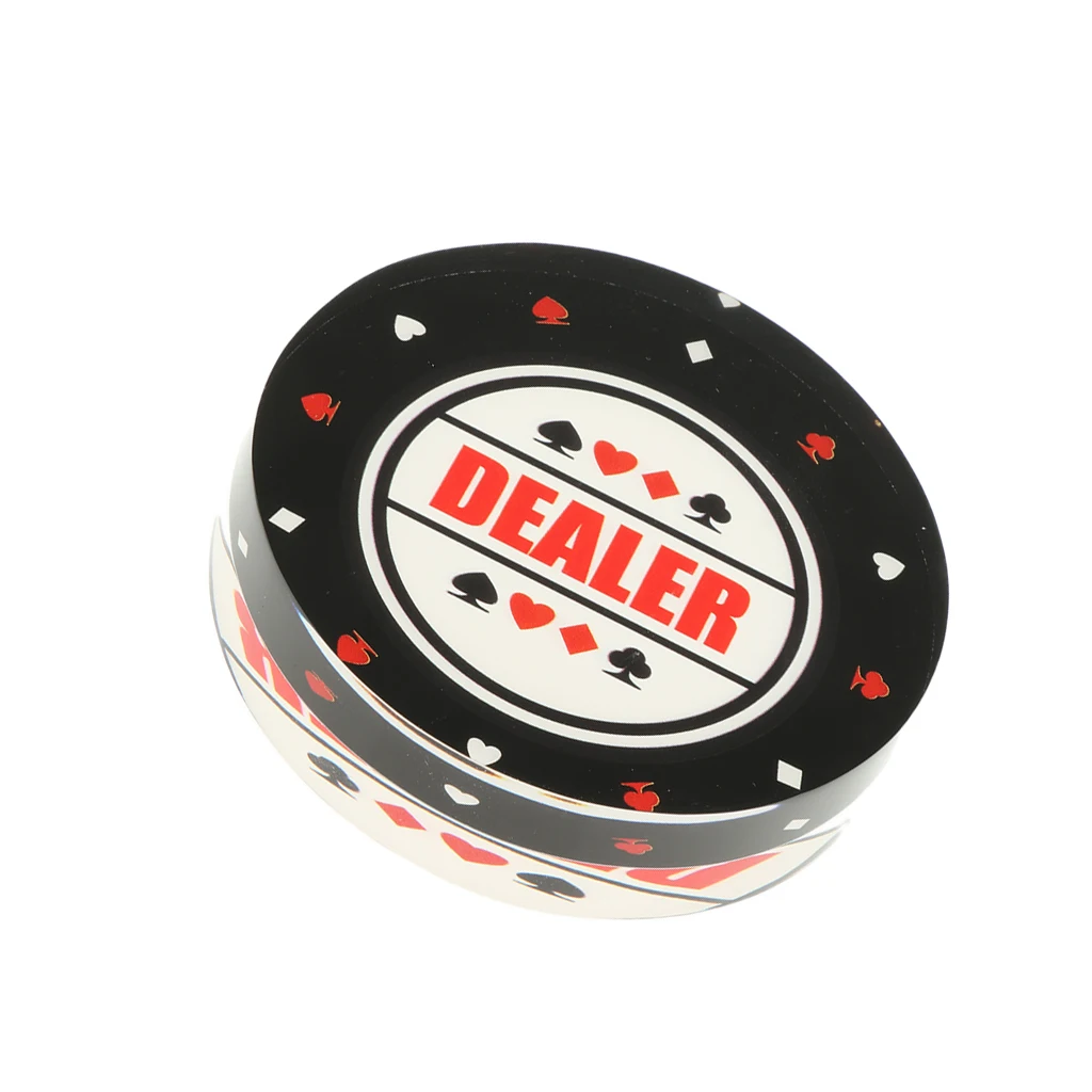 Professional Casino Board Games Accessory Round Dealer Button 3inch