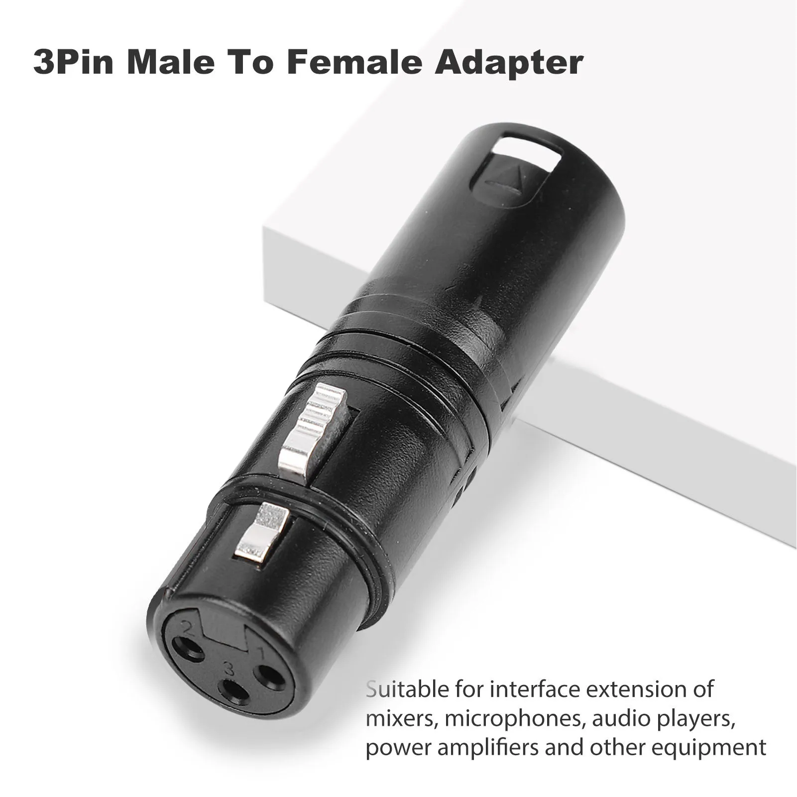 XLR Adapters Male to Male and Male to Female 3 PIN Balanced XLR Coupler Connector for Live Streaming Studio Stage