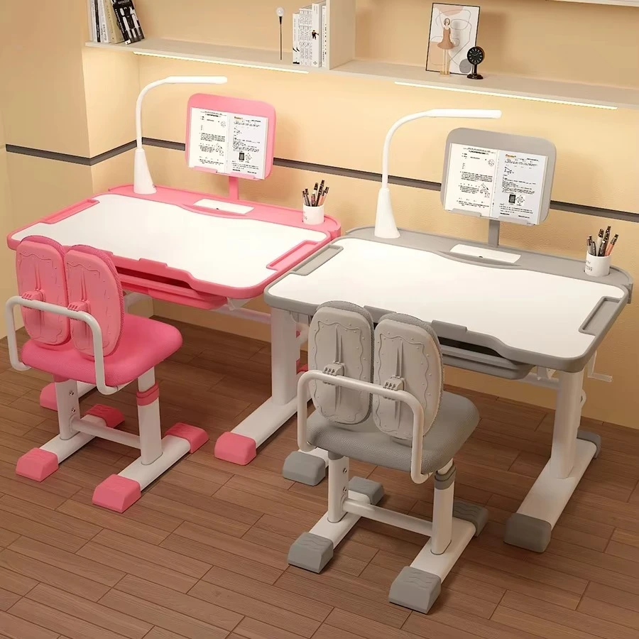 Home Study Use Ergonomic Children Bedroom Furniture Kids Study Table Chair Set Adjustable Kids Study Table
