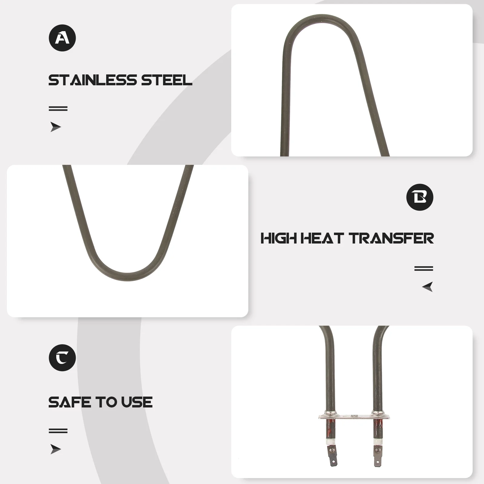 

Sauna Stove Heating Element Electric Stainless Steel Replacement Durable Tubular Heating Component Sauna Accessory Spa Supplies