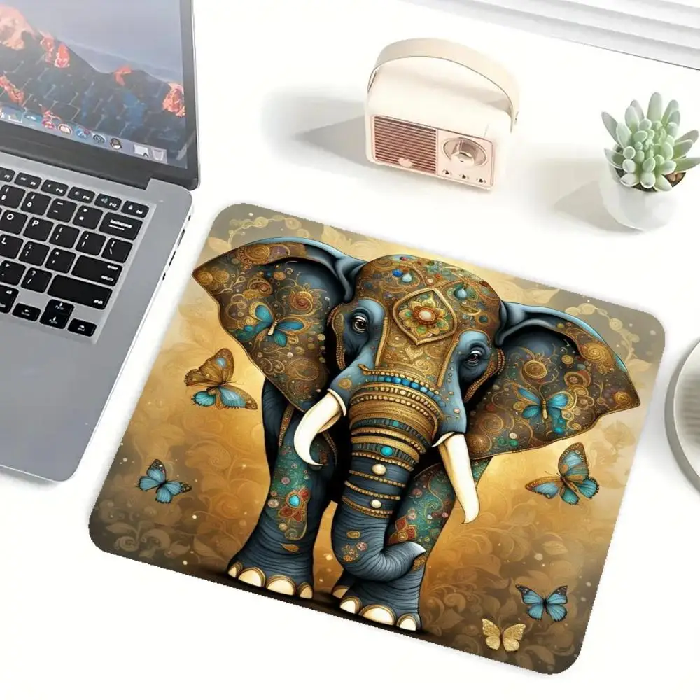 Vibrant Bohemian Mandala Elephant Large Size Game Card Pad For Laptop Office Desktop Bedroom Learning Games Pad