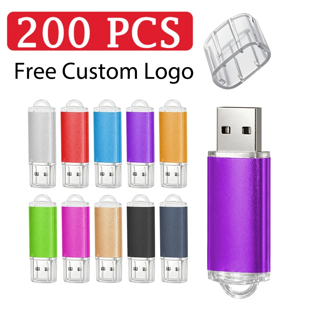 200PCS custom Flash Drive Pen Drive 4GB 8GB 16GB 32GB 64GB High Speed Usb Stick 2. 0 memoria stick memory Flash Drive Pendrive