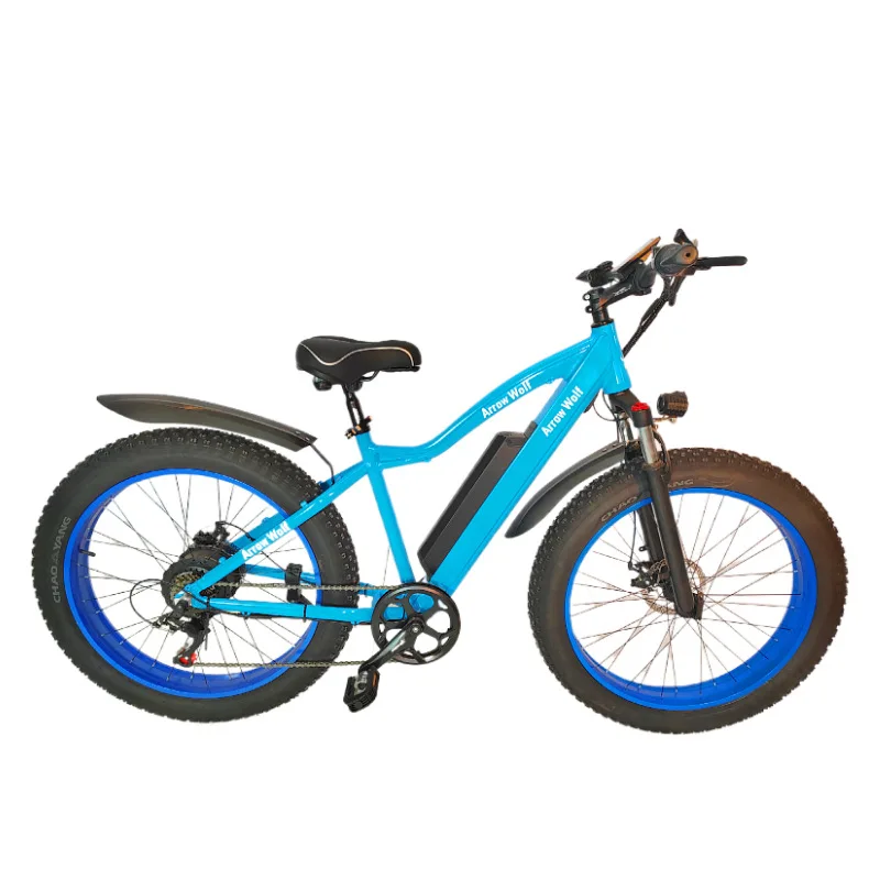 

2025 Новый 26-дюймовый снежный электрический велосипед из алюминиевого сплава Мощный горный электрический велосипед