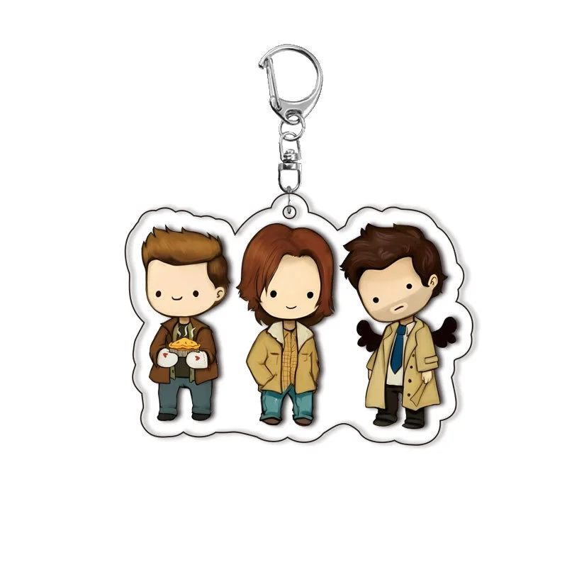 Anime Supernatural Accessories Decorations Collections Acrylic Key Ring Keychain Letter Pendants Backpack HD view 5